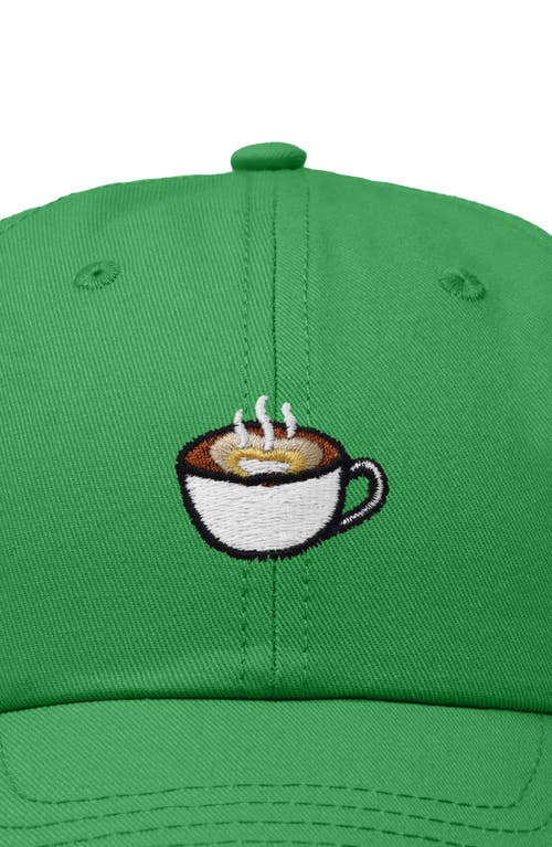 Dalix Cappuccino Embroidered Casual Cap In Kelly Green