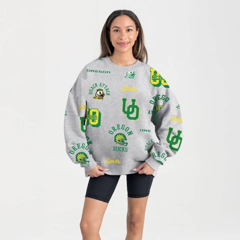 Women
s Gameday Couture Gray Oregon Ducks Always on Repeat Fleece Sweatshirt