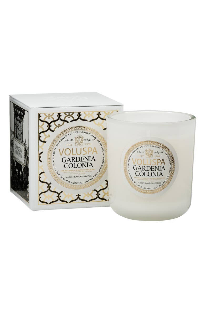 Voluspa Maison Blanc Gardenia Colonia Classic Maison Candle, Alternate, color,