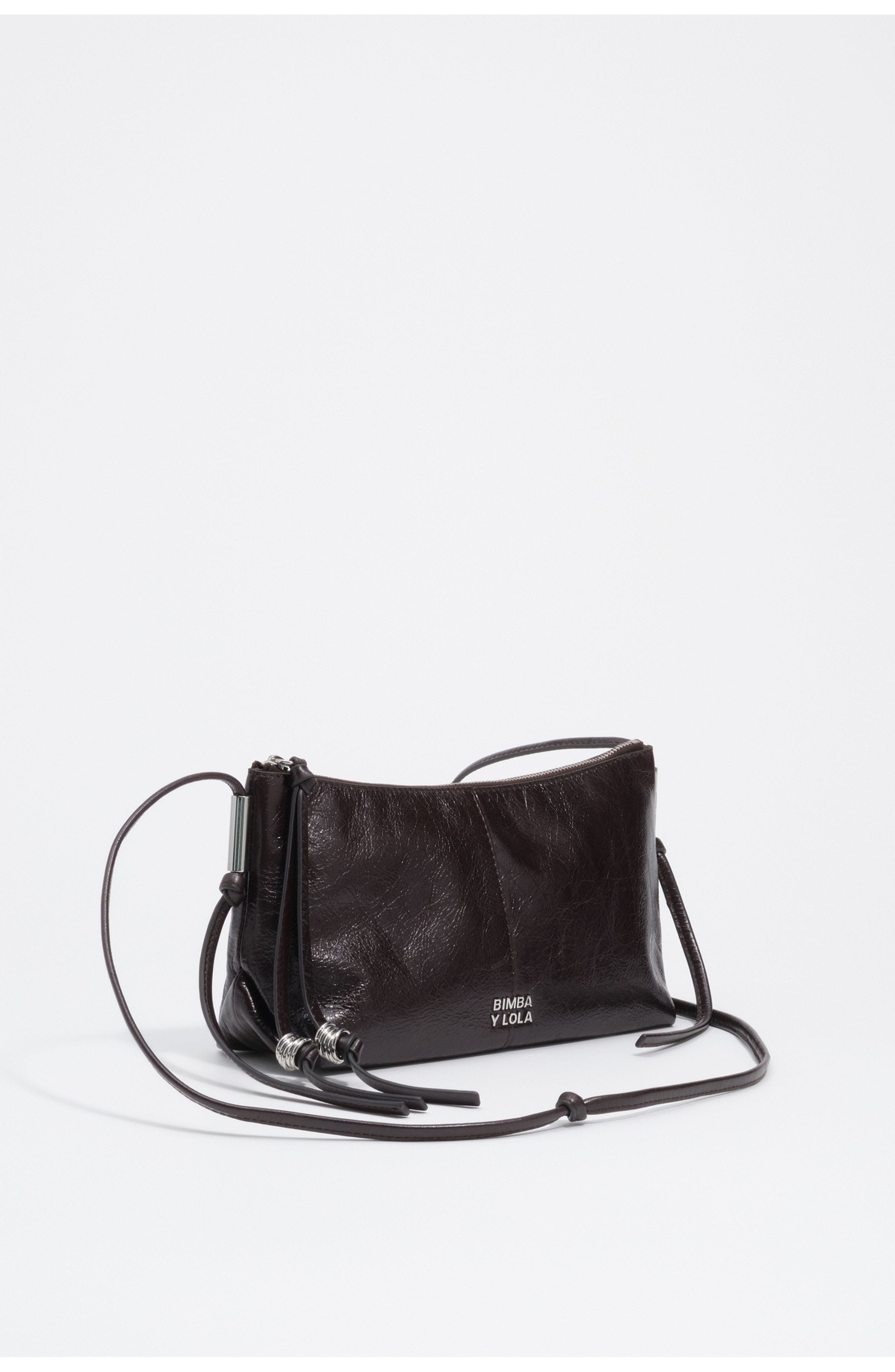 Small Leather Crossbody Bag, Main, color, ESPRESSO