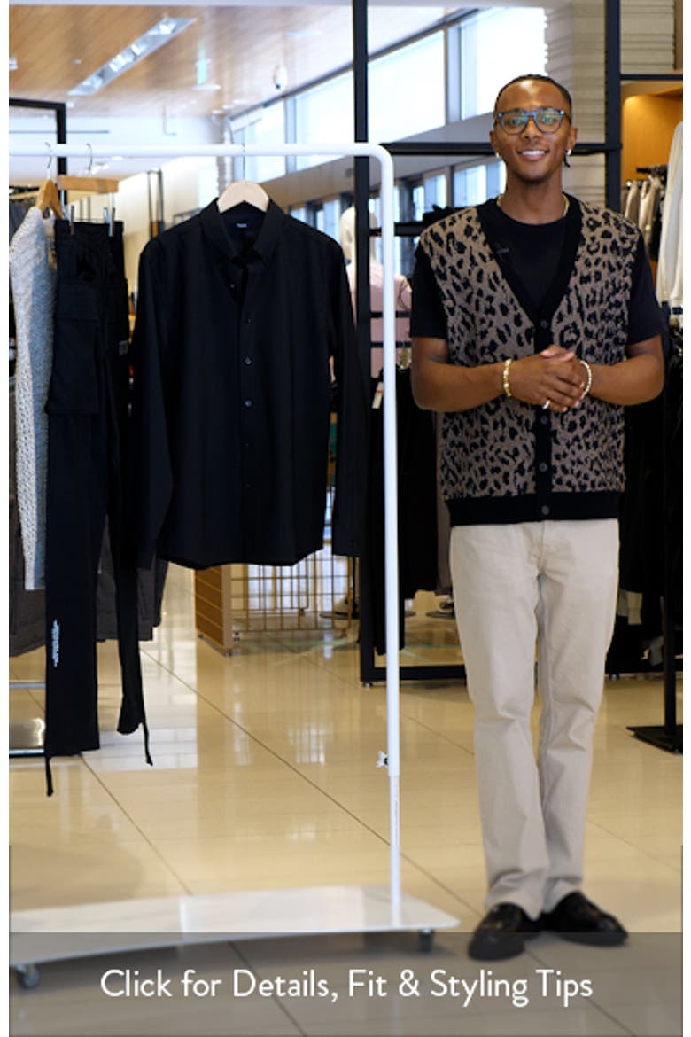 Hugh Stretch Virgin Wool Button-Down Shirt video