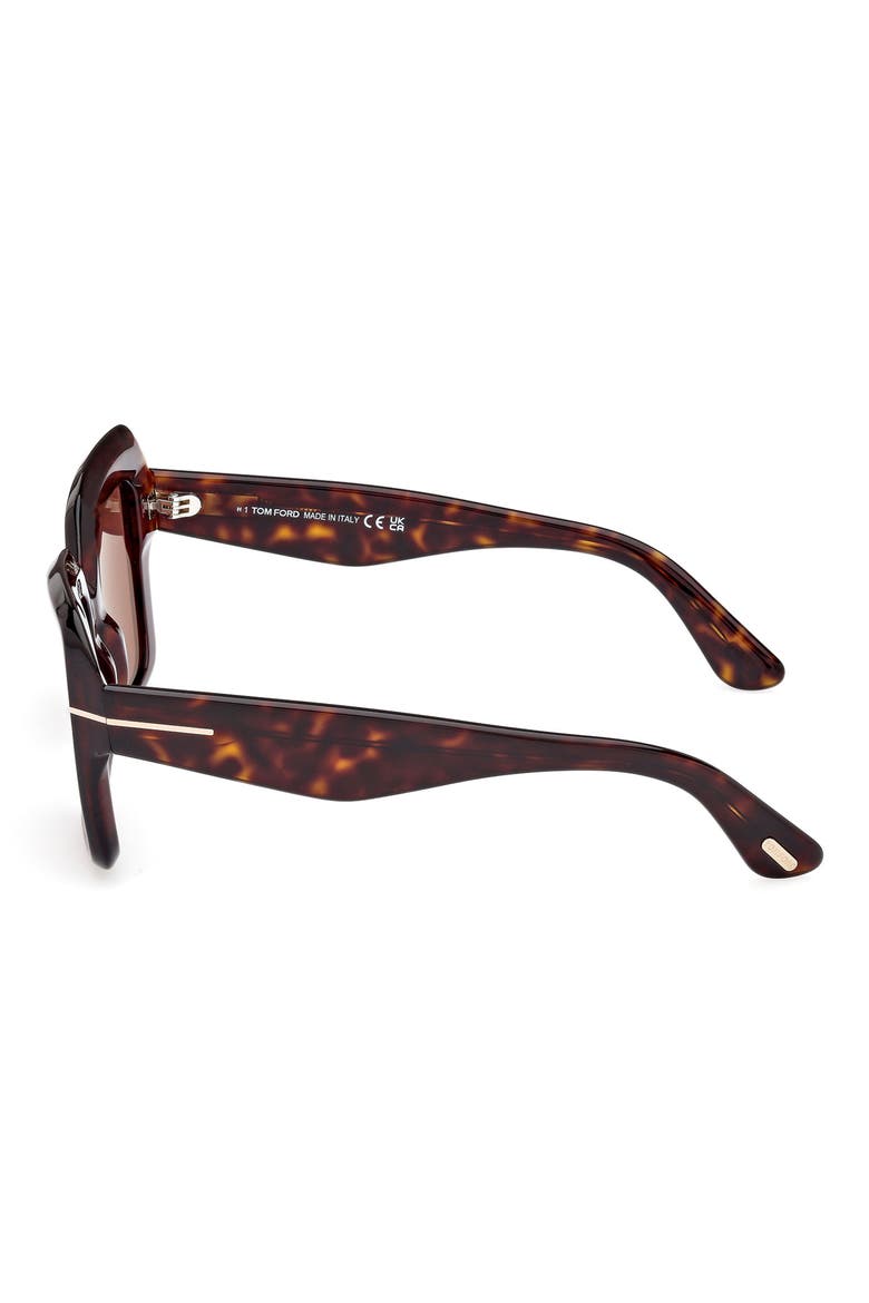 52mm Square Sunglasses, Alternate, color, DARK HAVANA / ROVIEX
