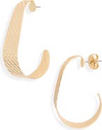 NORDSTROM RACK Textured J Hoop Earrings