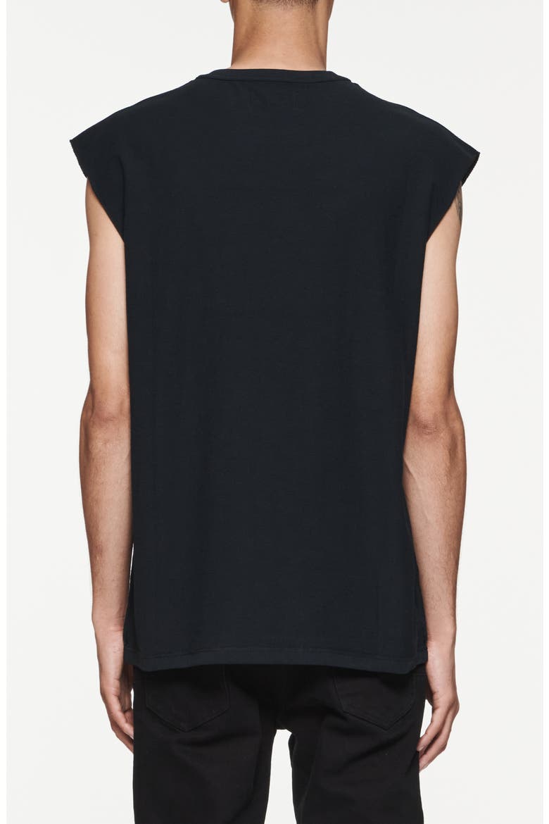 Textured Jersey Graphic Muscle Tee, Alternate, color, BLACK
