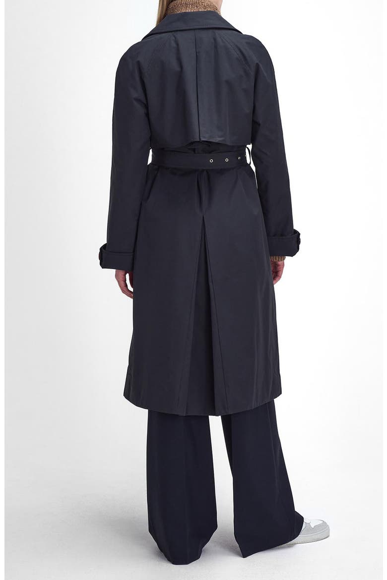 Gwyn Water Resistant Trench Coat, Alternate, color, BLACK/ MUTED CABERNET TARTAN