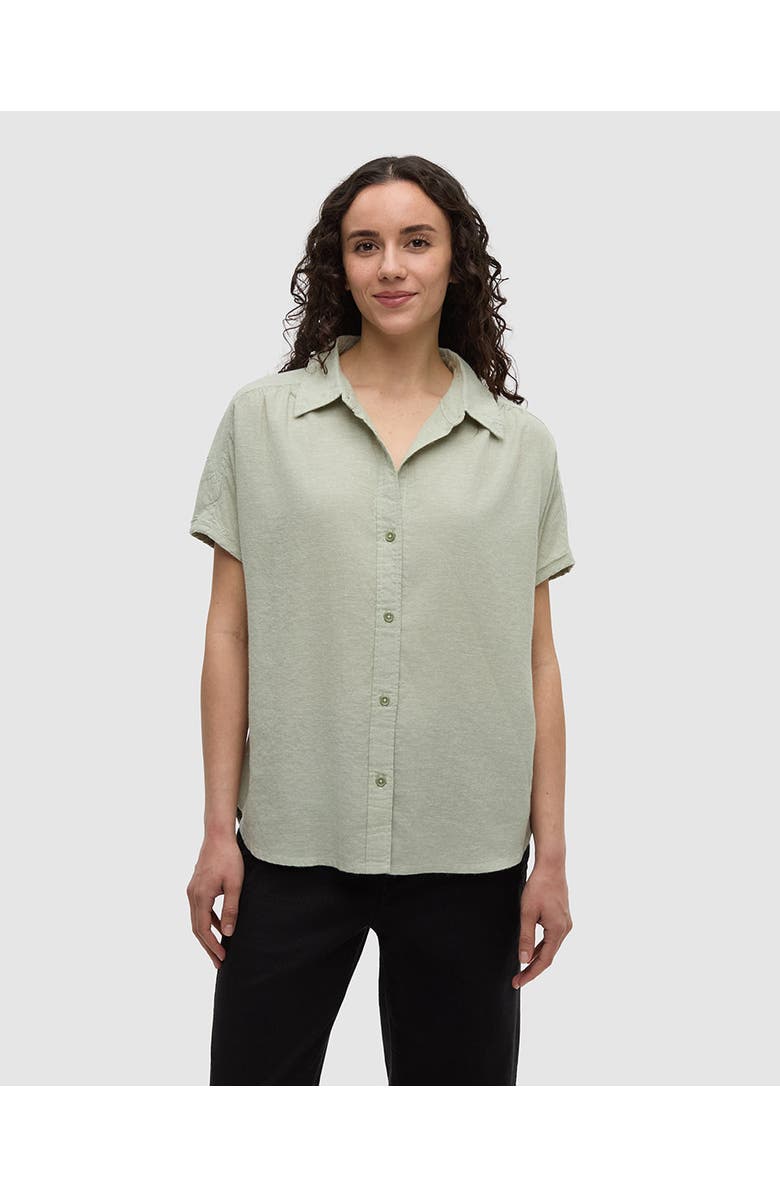 tentree Magnolia Shirt, Main, color, Light Moss