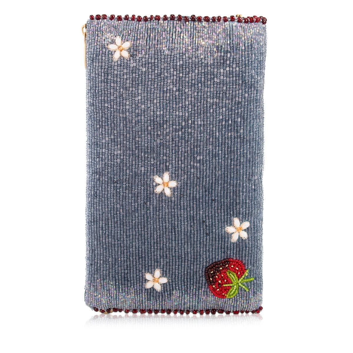 Mary Frances Accessories Strawberry Jam Crossbody Phone Bag, Alternate, color, Blue