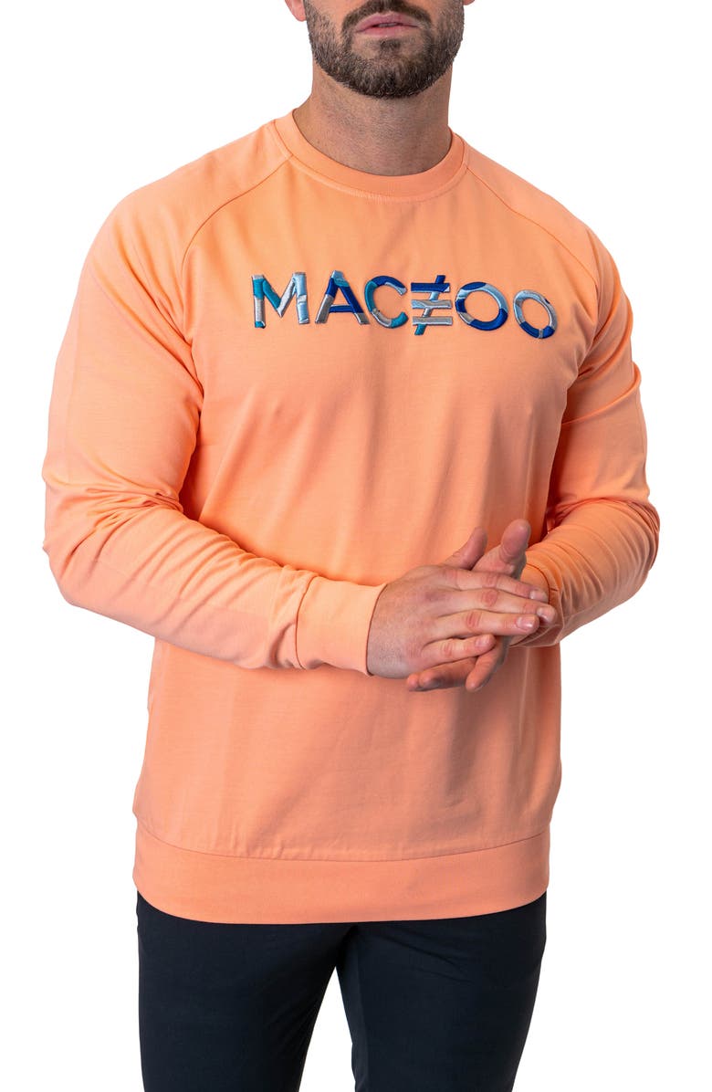 Maceoo Camo Peach Stretch Cotton Sweatshirt, Alternate, color, Pink
