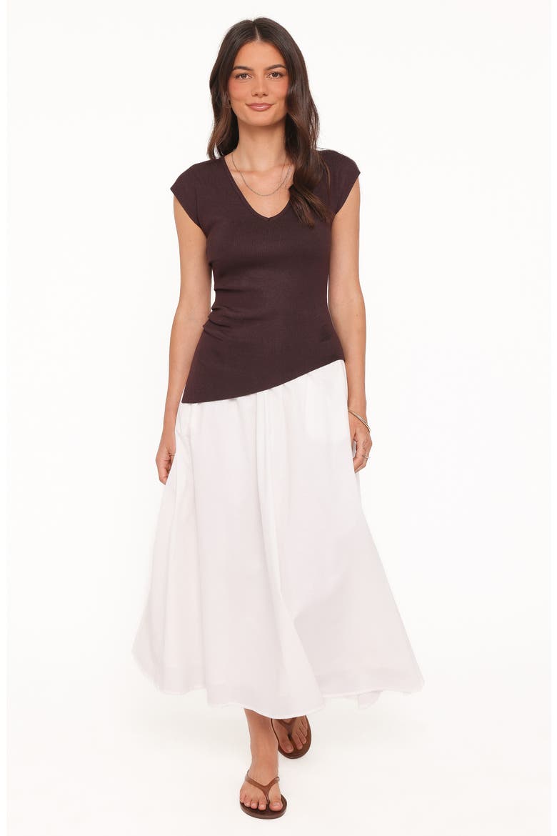 Side Ruched Knit Top, Alternate, color, CHOCOLATE BROWN