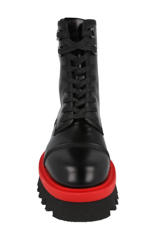 Ferragamo Kira Leather Lug Boot In Black