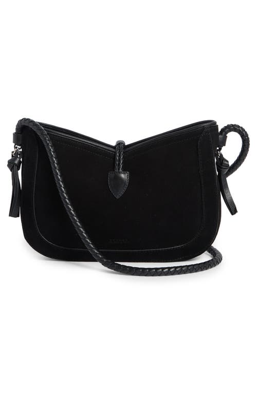 Isabel Marant Vigo Studded Suede Shoulder Bag In Black