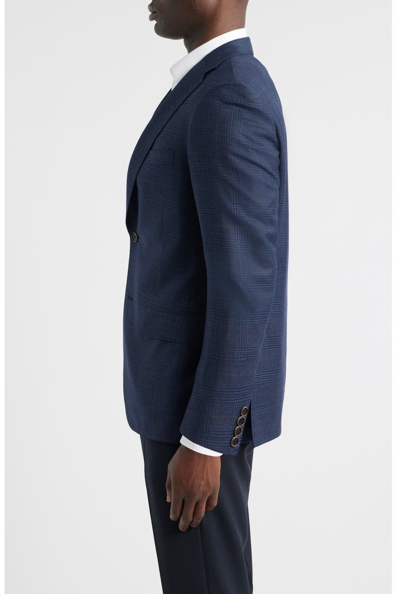 Regular Fit Milano Plaid Wool Sport Coat, Alternate, color, BLUE