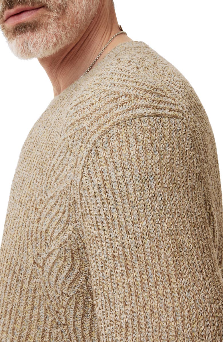 John Varvatos Vejano Regular Fit Mélange Sweater, Alternate, color, Cork
