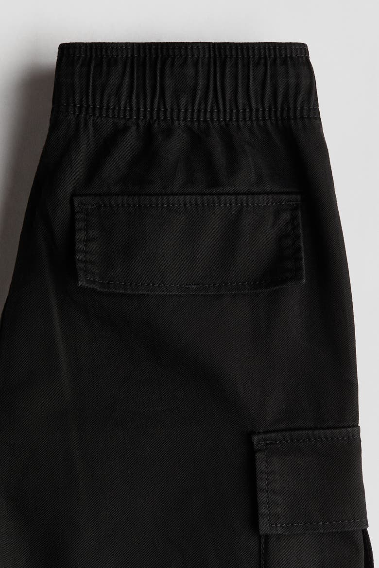 Cargo Twill Shorts, Alternate, color, Black