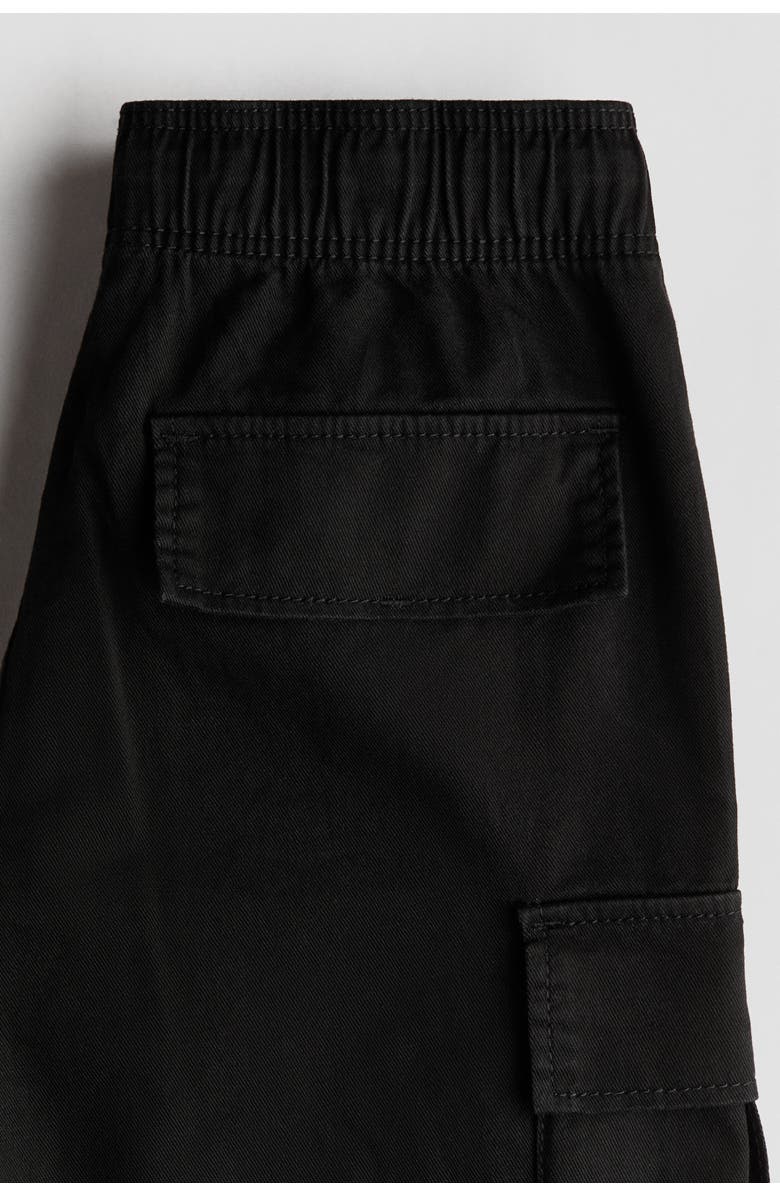 H&M Twill cargo shorts, Alternate, color, Black