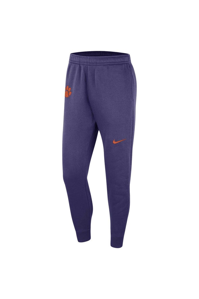 Men's Nike Purple Clemson Tigers Club Fleece Pants, Alternate, color, Purple