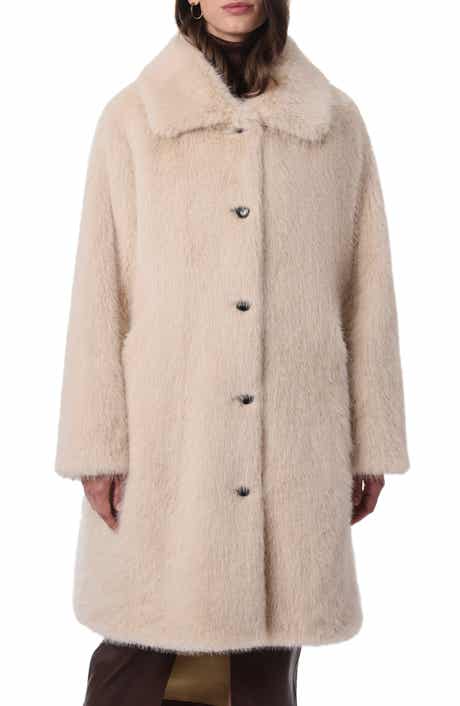 Bernardo Faux Fur Swing Coat