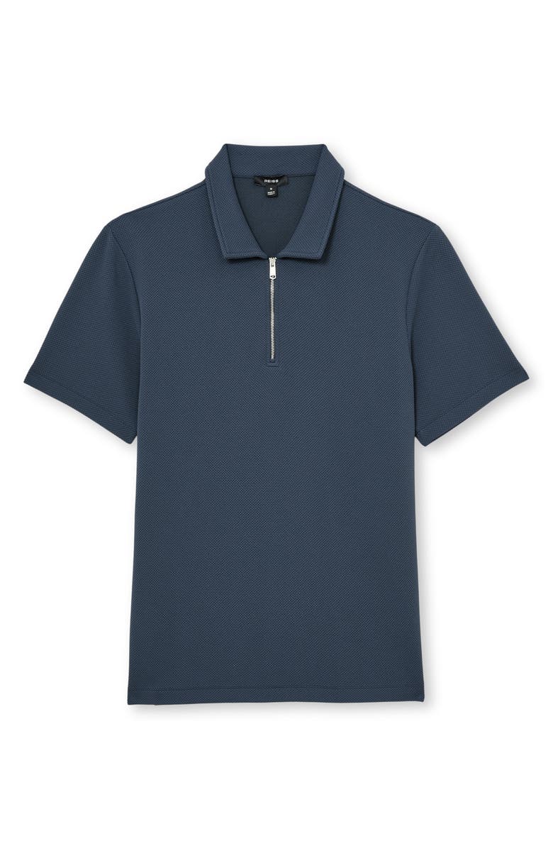Reiss Forno Textured Quarter Zip Polo, Alternate, color, 