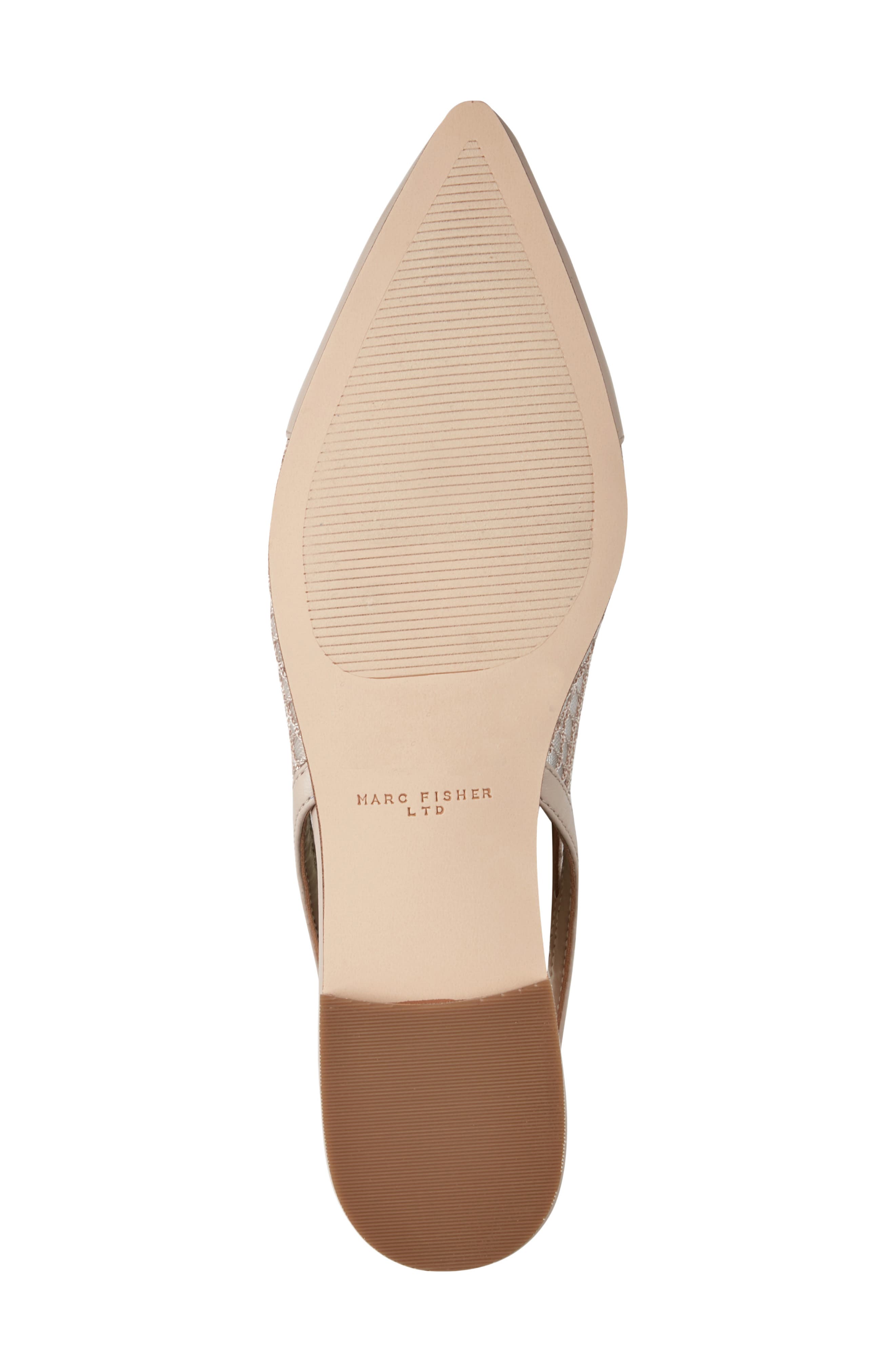 Davin Pointed Toe Slingback Flat, Alternate, color, LIGHT NATURAL