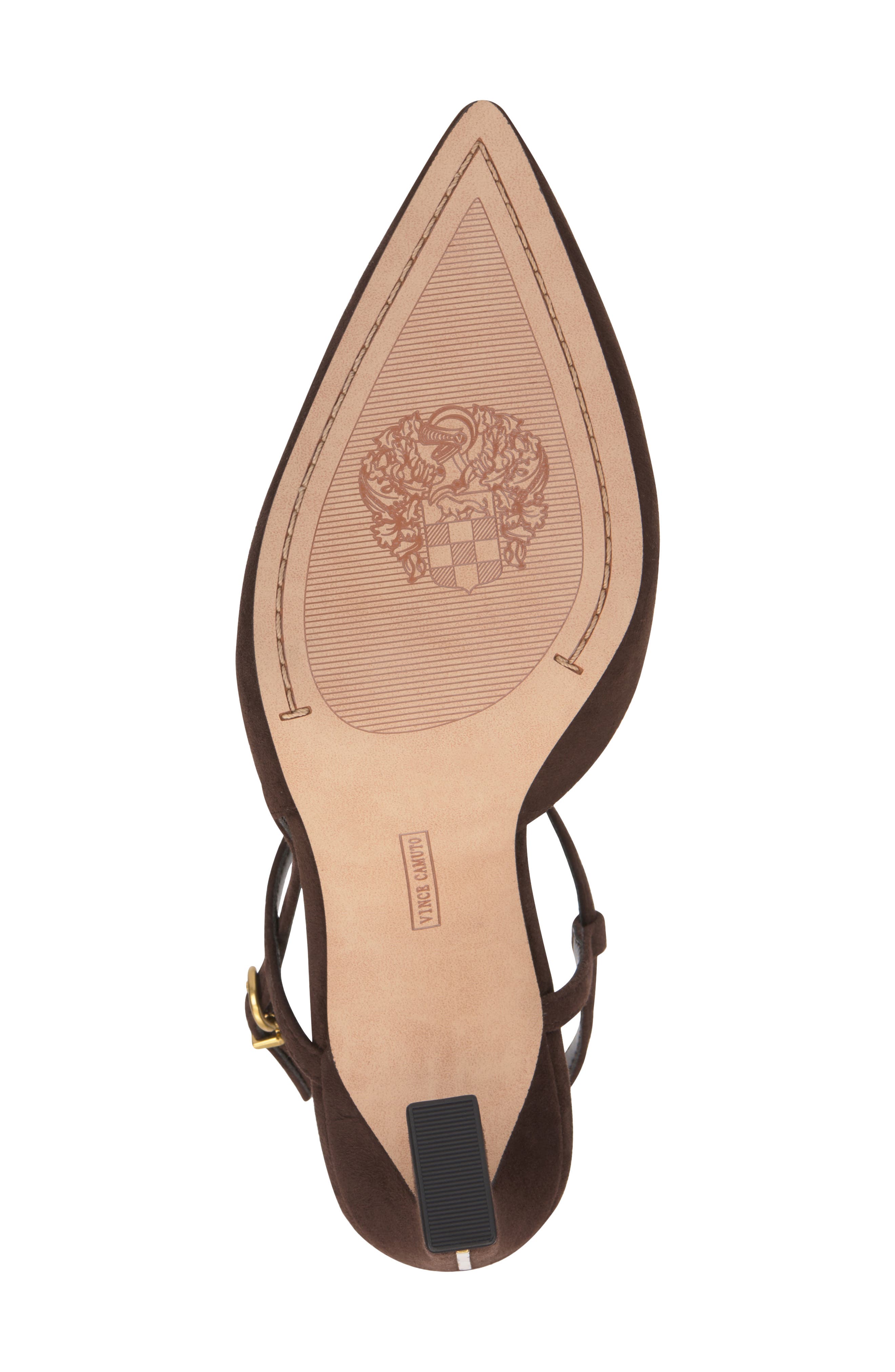 Bevarin Leather Pointed Toe Pump, Alternate, color, BROWNIE