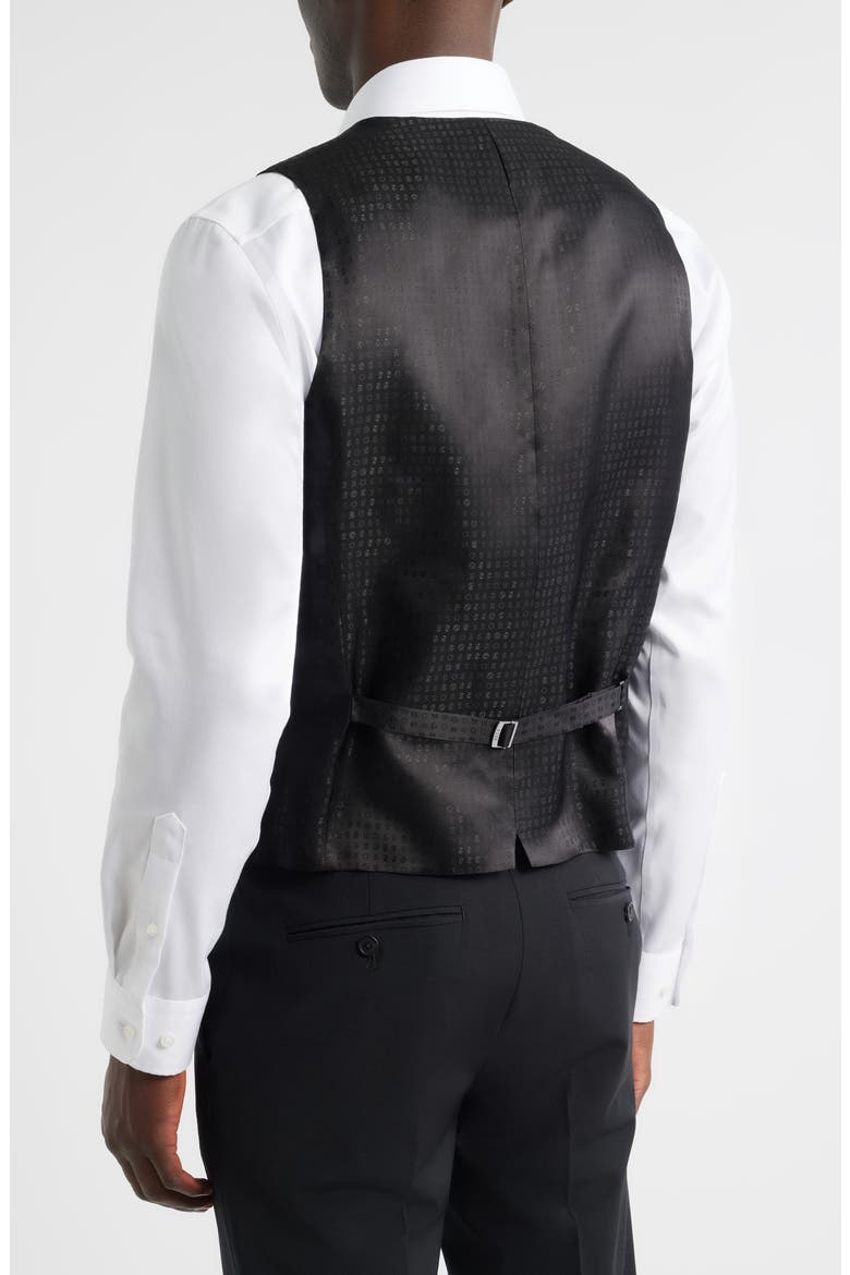 Houston Slim Fit Dark Navy Virgin Wool Suit Vest, Alternate, color, BLACK