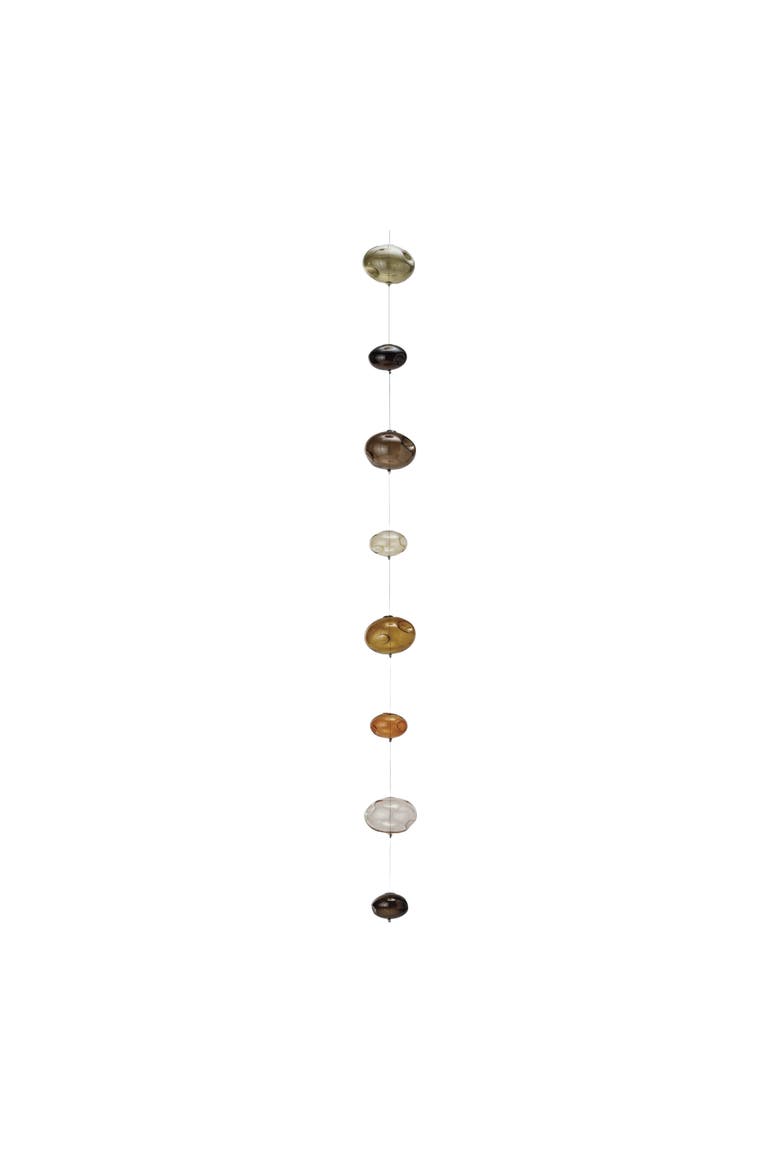 Azure Bubbles Hand-Blown Garland, Brown, Main, color, Brown