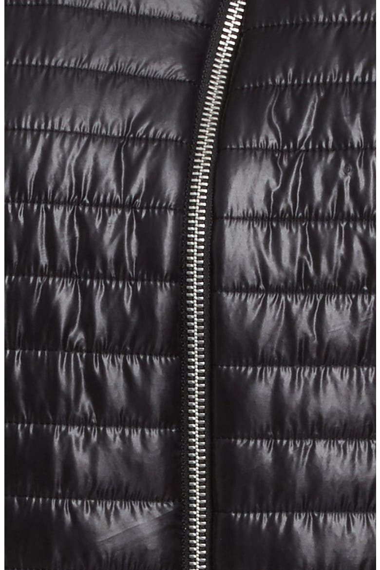 Quilted Funnel Neck Dickey, Alternate, color, BLACK
