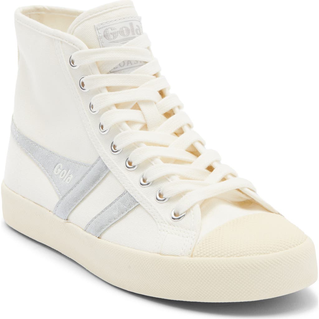 Gola Coaster Flame High Top Sneaker In White