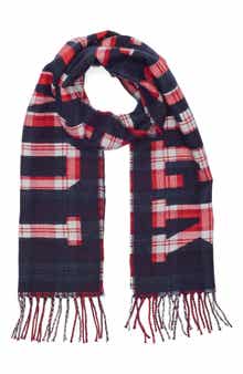 Tommy Hilfiger Yarn Dyed Plaid Logo Scarf