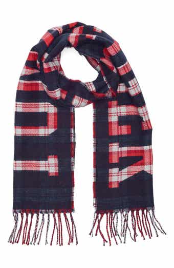 Tommy Hilfiger Yarn Dyed Plaid Logo Scarf