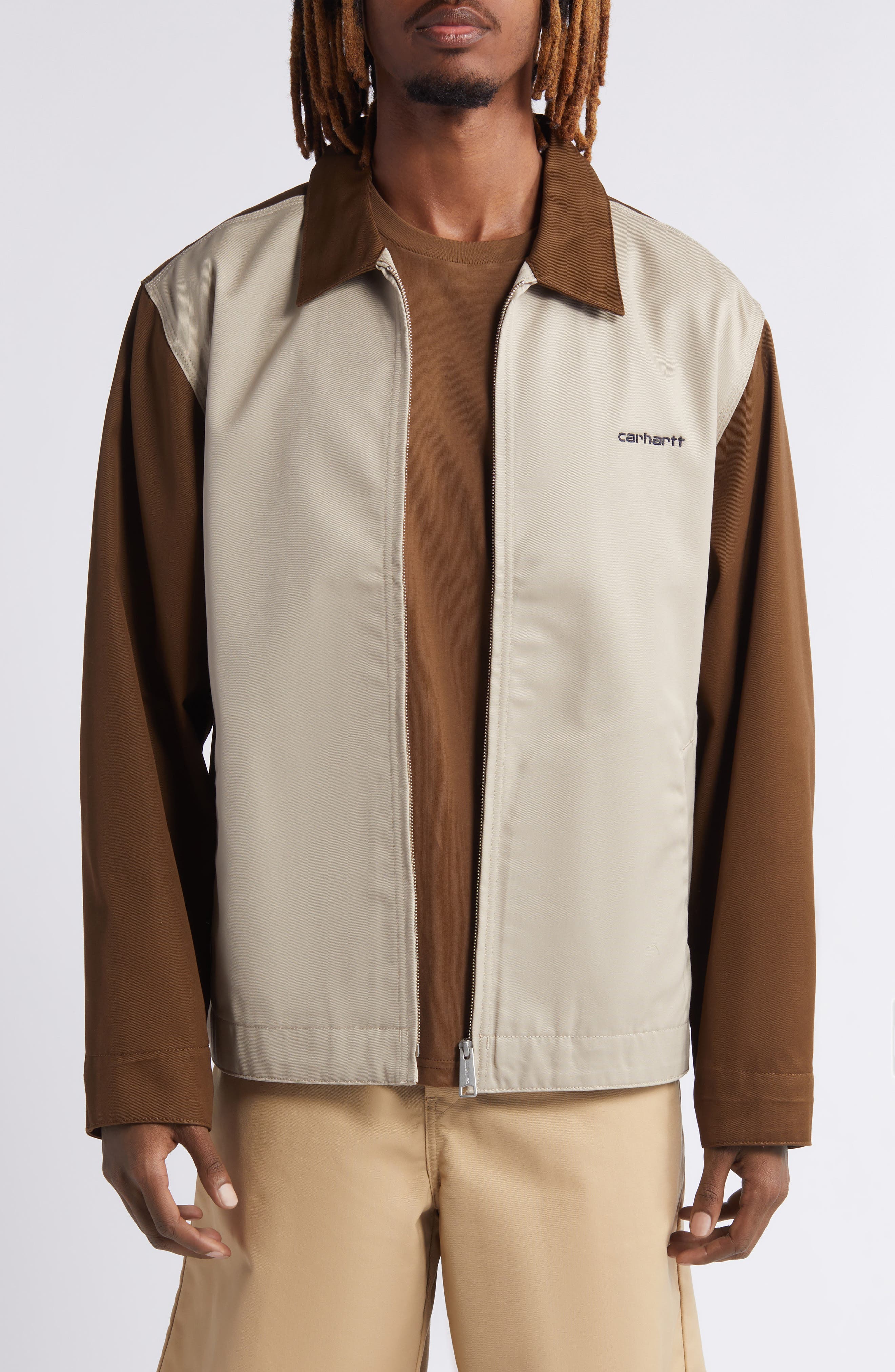 Carhartt Work In Progress Module Script Zip-Up Twill Jacket (Men ...