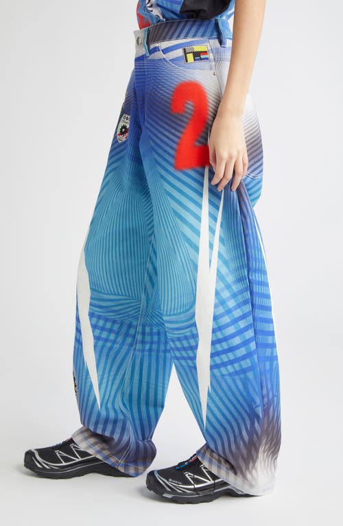 Paolina Russo Baggy Wide Leg Jeans In Blue