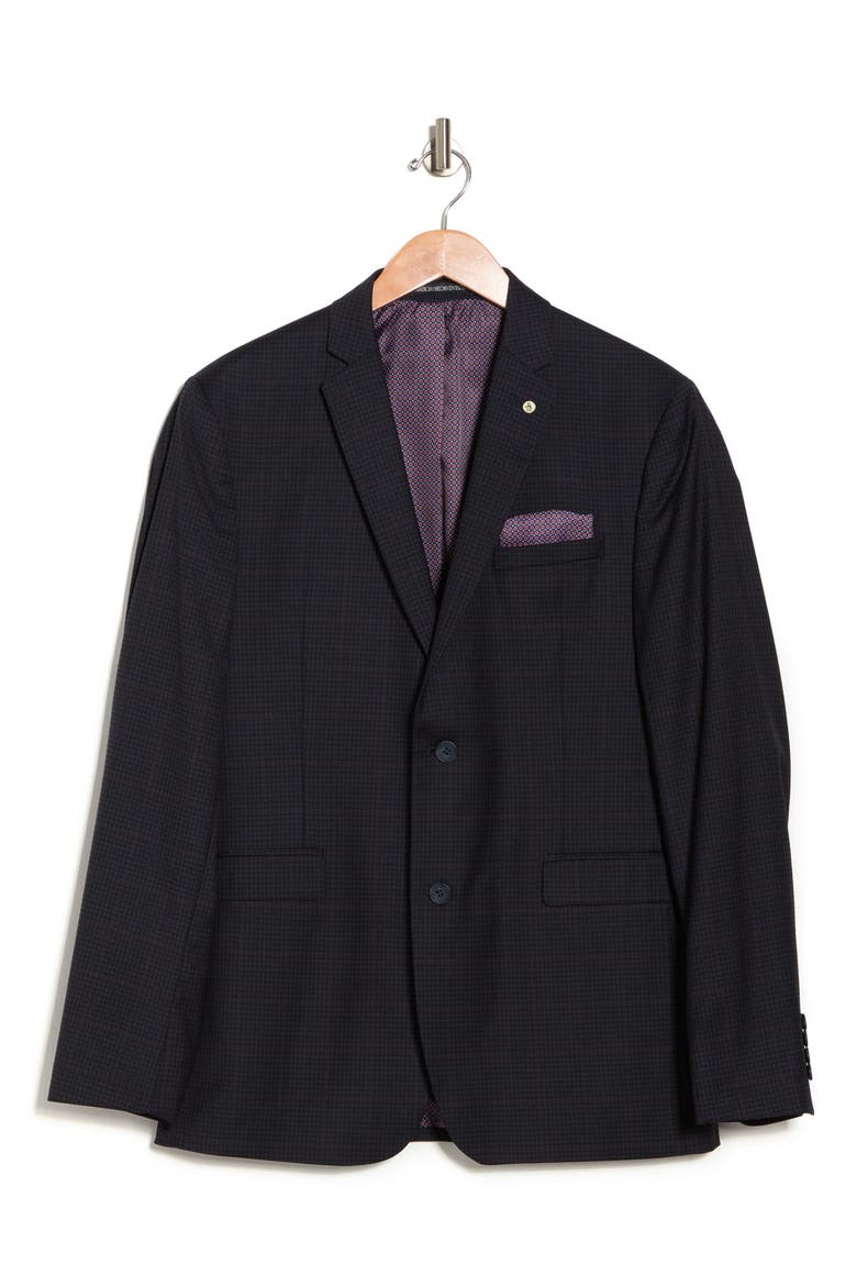 Plaid Suit Blazer, Alternate, color, NAVY PLAID