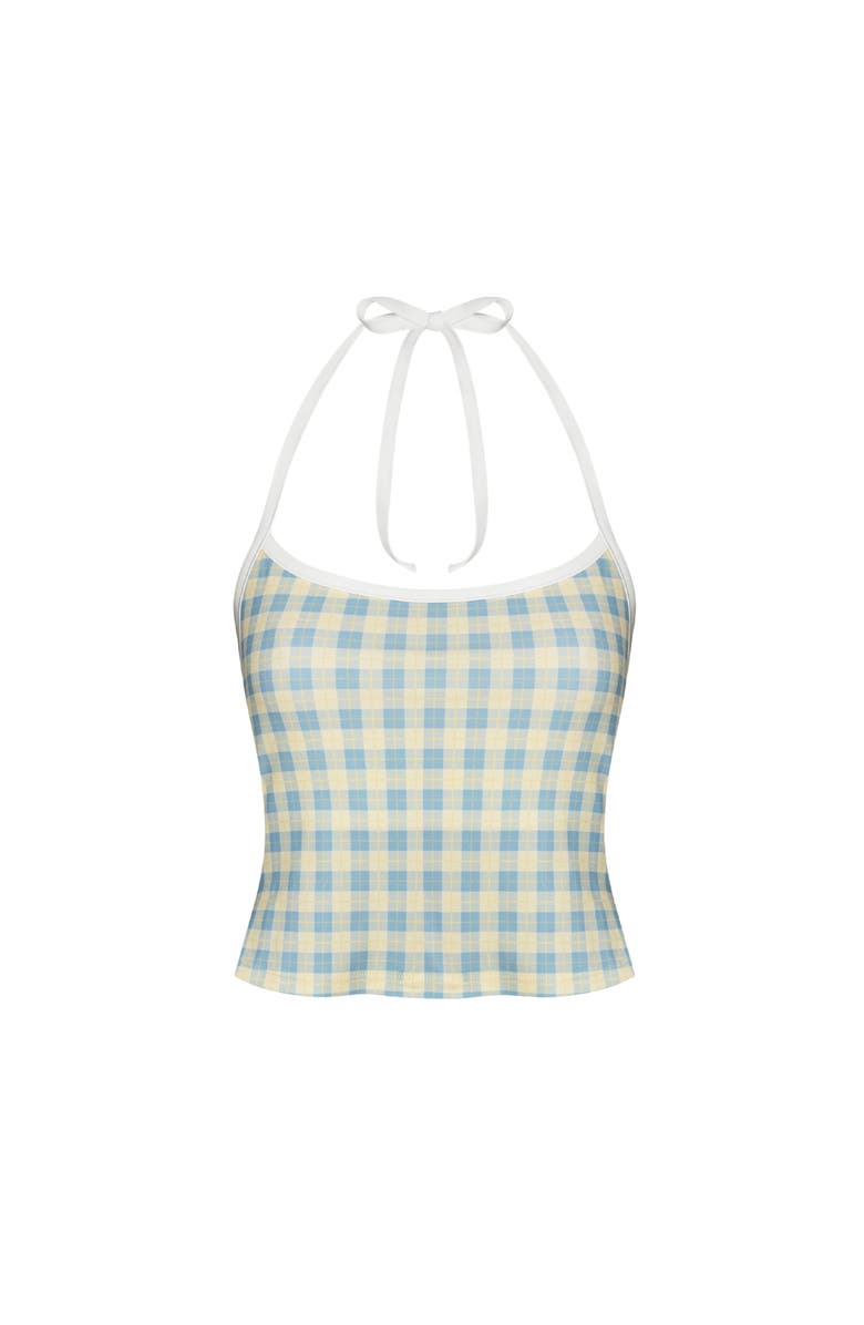Oddli Tankini Top, Main, color, Light Blue Plaid
