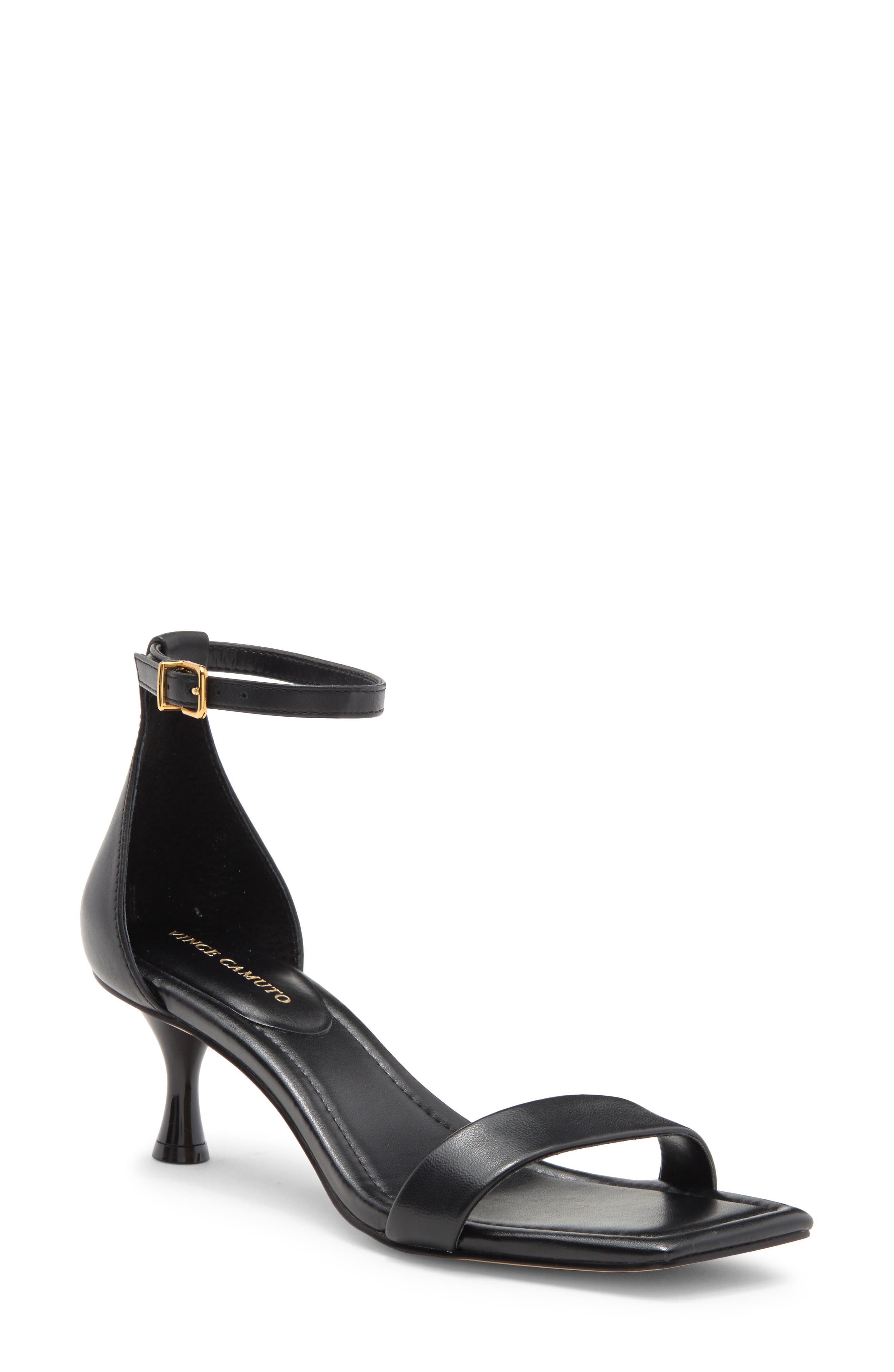 Vince Camuto Vinkely Square Toe Kitten Heel Sandal