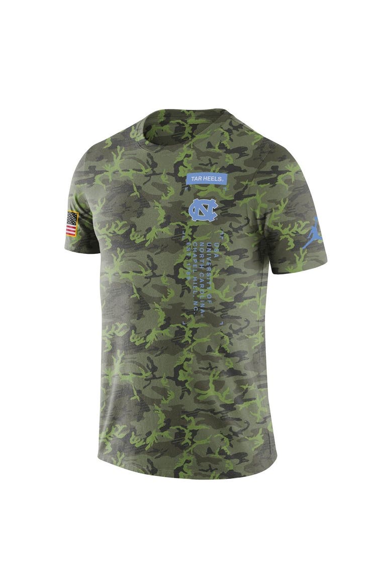 Men's Jordan Brand Camo North Carolina Tar Heels Military T-Shirt, Alternate, color, Camo