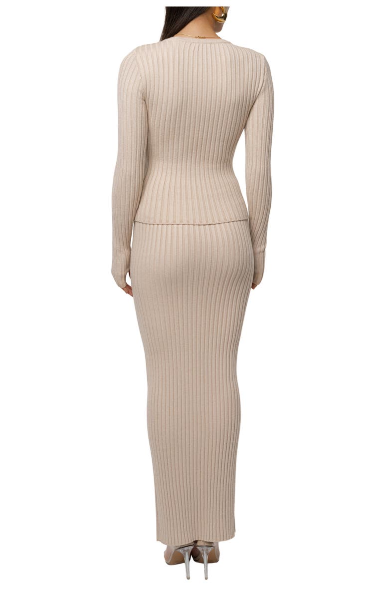 JLUXLABEL Soft Reset Ribbed Skirt, Alternate, color, Stone