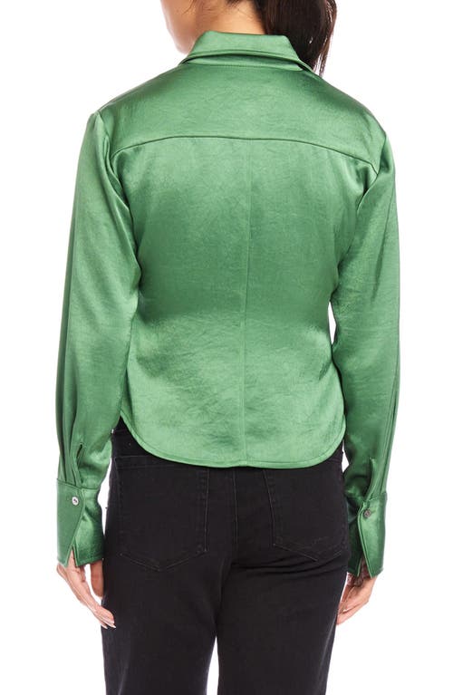 Fifteen Twenty Tawnie Side-pleat Shirt In Sage In Sage