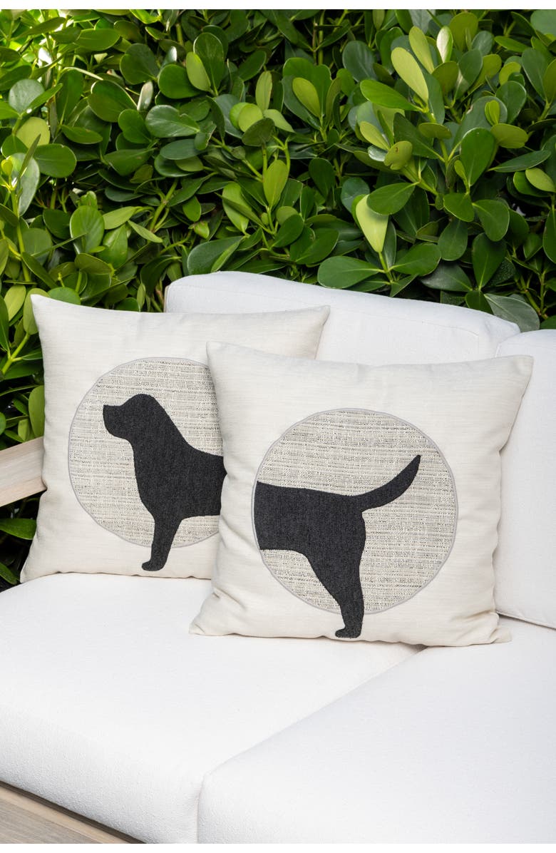 Elaine Smith Unconditional Woof (Tail) Handmade Terry Indoor/Outdoor Pillow - SUPPORTS PETS, Alternate, color, Woof (Tail)