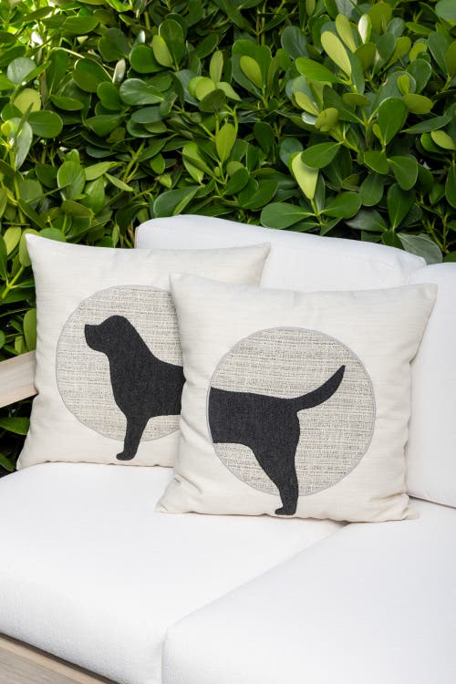 Elaine Smith Unconditional Woof (tail) Handmade Terry Indoor/outdoor Pillow