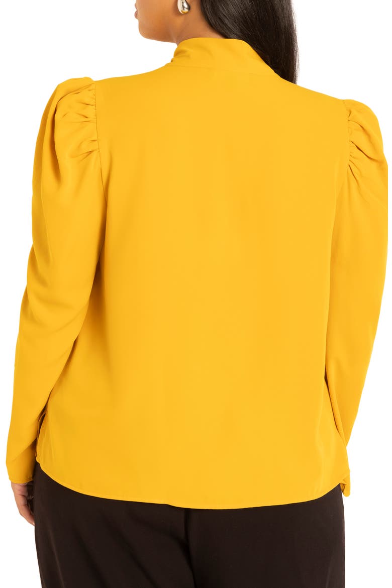 Drape Front Blouse, Alternate, color, MARIGOLD