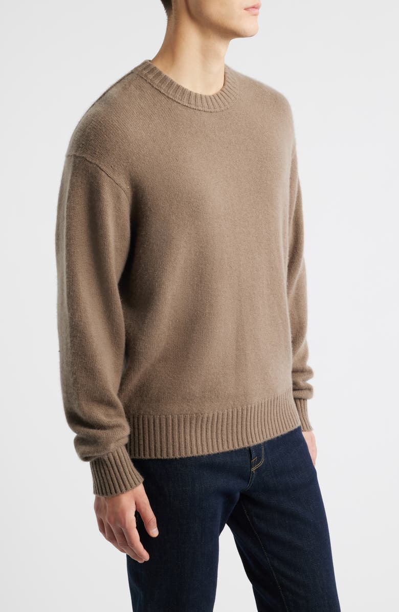 FRAME Cashmere Crewneck Sweater, Alternate, color, Latte Brown