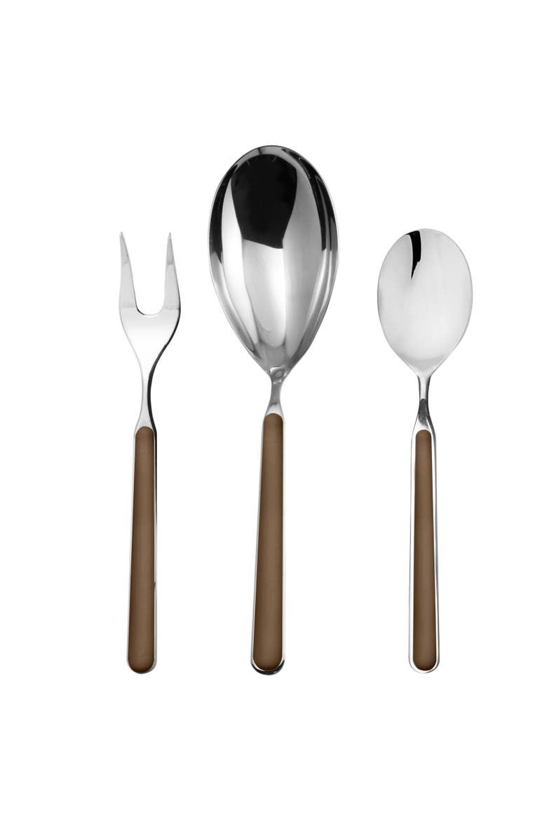 Fantasia Serving Set - 3 Pieces, Main, color, Tobacco