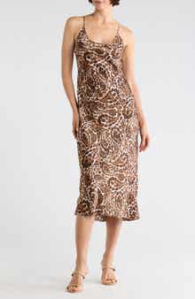Chalia Silk Midi Slipdress