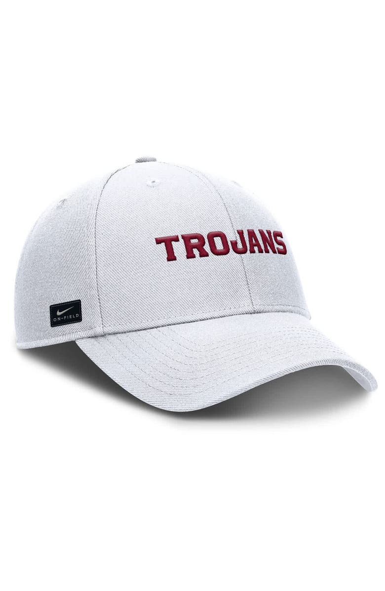 Nike Men's Nike White USC Trojans 2025 On-Field Rise Performance Adjustable Hat, Alternate, color, White