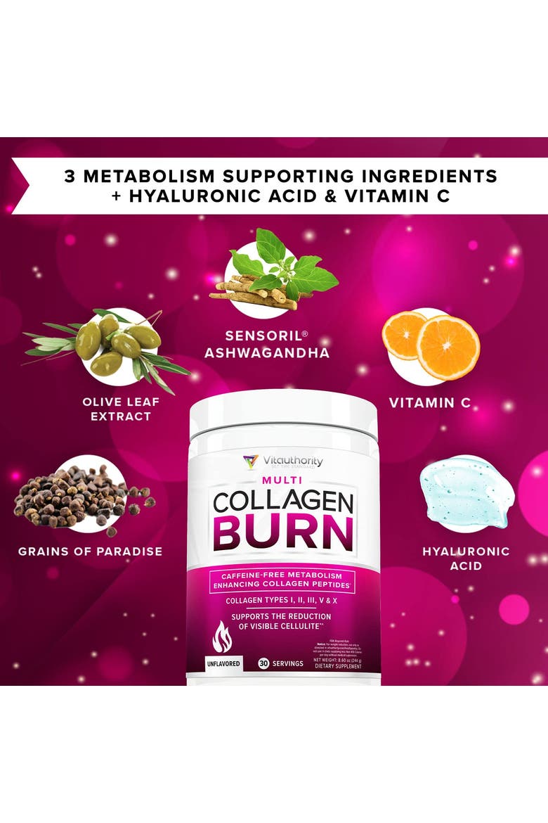 Multi Collagen Burn Powder, Alternate, color, Unflavored, 244gm (30 srv)