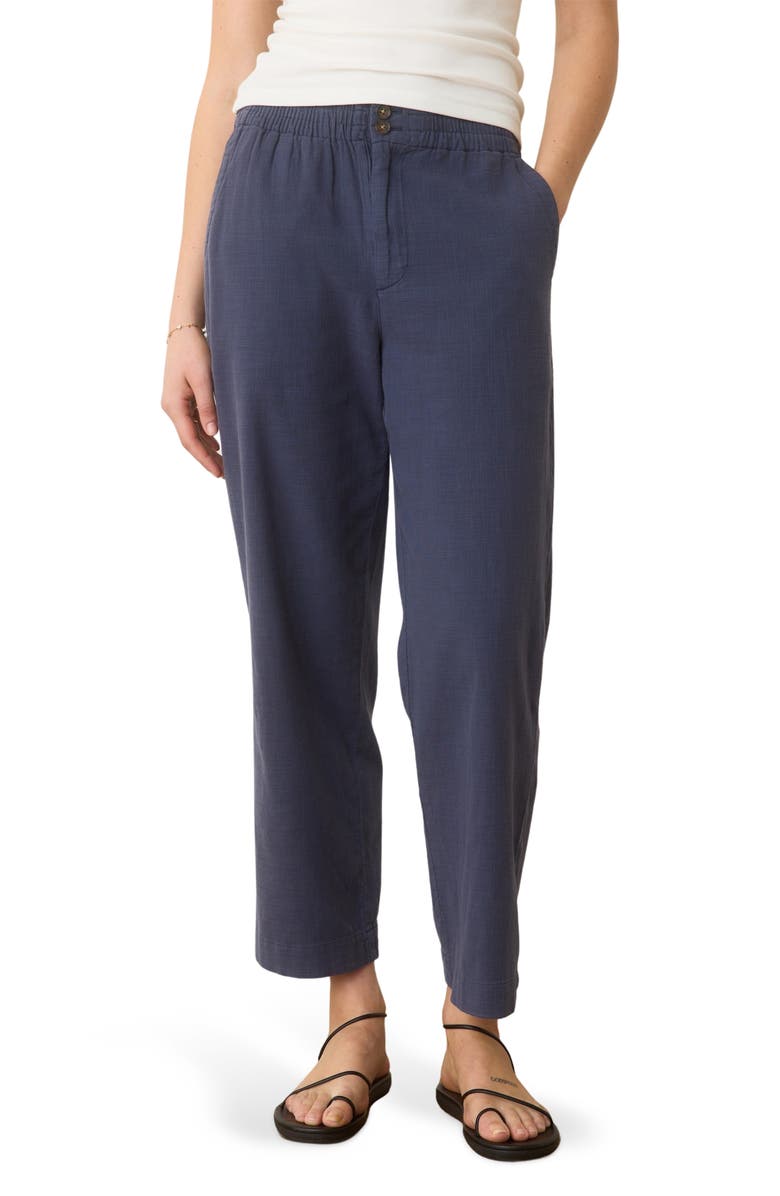 Marine Layer Elle Crop Pants, Main, color, Navy
