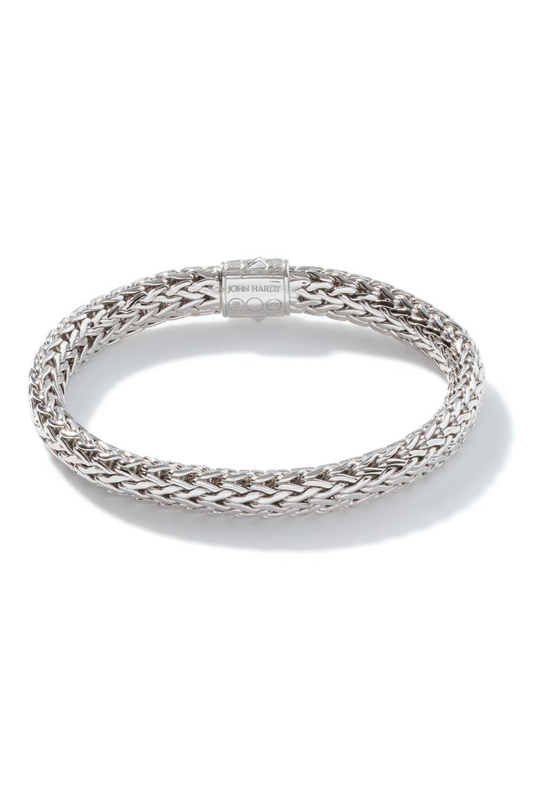 Icon Bracelet, 7.5mm, Alternate, color, SILVER/BLUE DIAMONDS