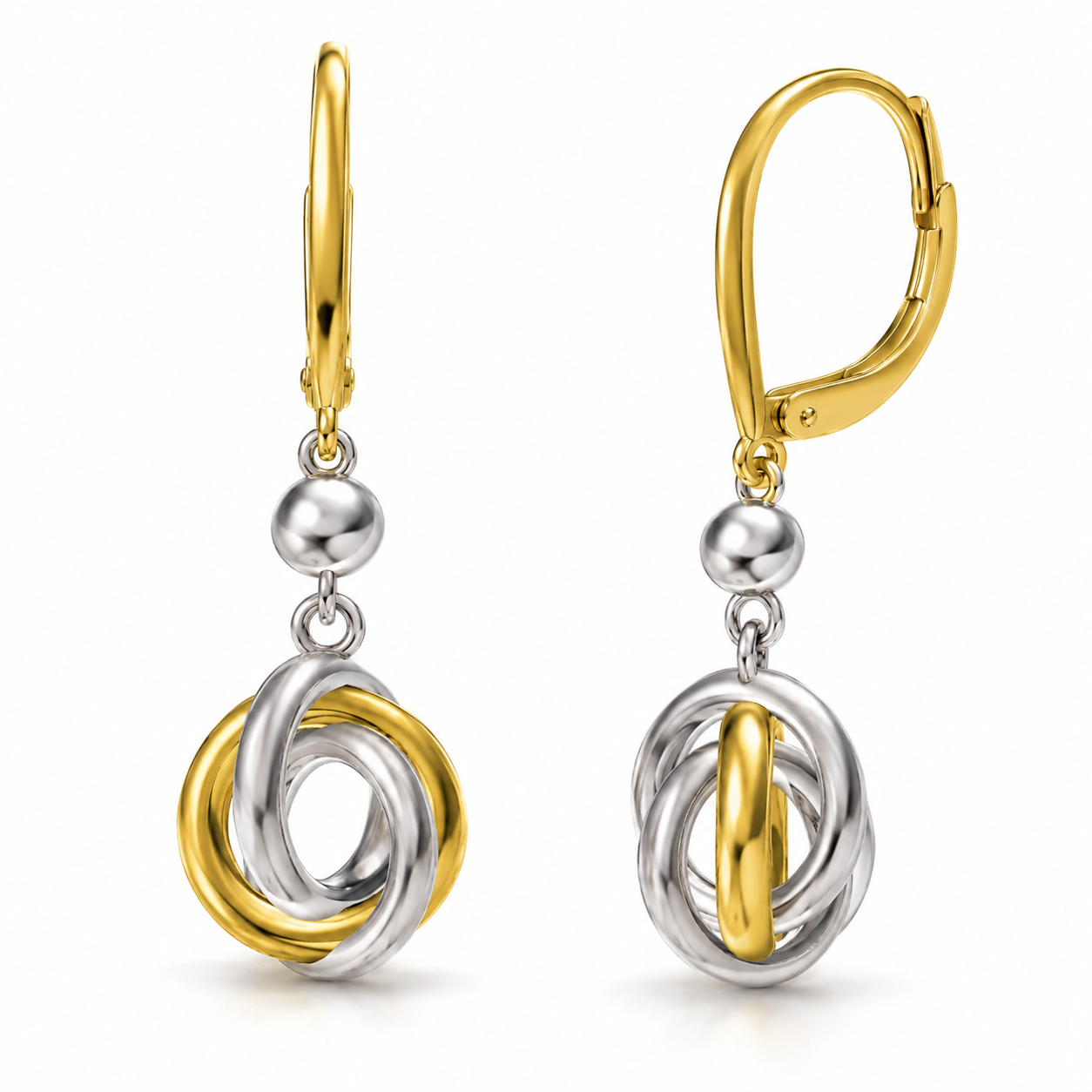 Donatello Gian Two-tone Leverback Knot Drop Earrings (Women) | Nordstrom