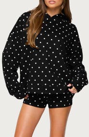 EDIKTED Chelsie Polka Dot Hoodie